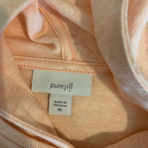 Pure Jill Hoodie Womens XS Extra Small Peach Pima Cotton Blend Pullover J. Jill - Picture 9 of 14